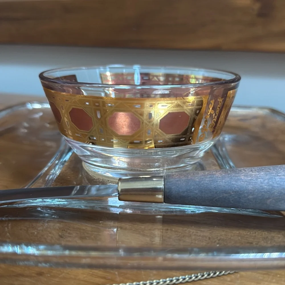 Vintage Georges Briard 22K Overlay Serving Tray